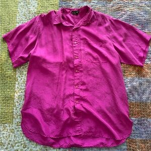Avenue Fuchsia Button-Down Shirt